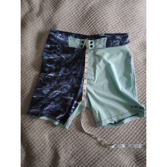 Huk Board Shorts Mens 30 Blue Mossy Oak Elements Agua Swimming Trunks Fishing - Picture 6 of 6